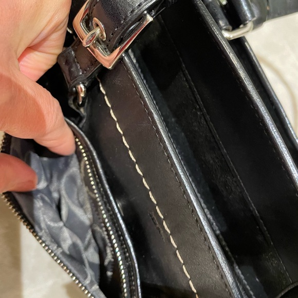 Coach black leather small hand bag - Picture 11 of 16